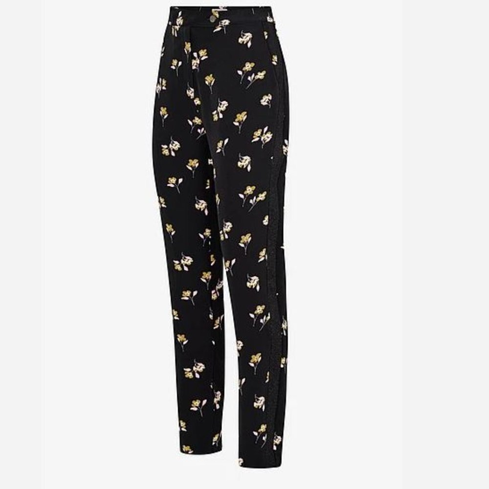 NWT SOAKED in Luxury, Black Floral Pants - XS